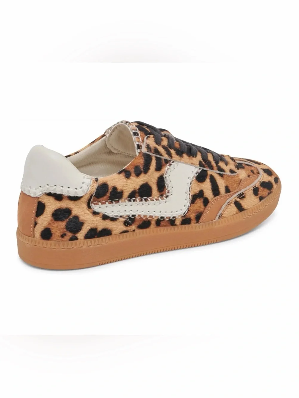 Dolce Vita Leopard Print Pony Hair Sneakers with Cream Accent